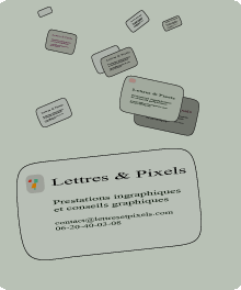 lettres et pixels : création de cartes de visite